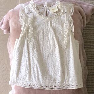 Anthropologie sleeveless eyelet top